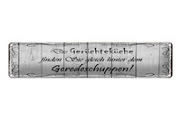 Blechschild Spruch 46X10Cm GerüChteküChe Geredeschuppen Dekoration