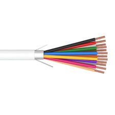 500' 22 AWG 12 Conductor Shielded Plenum Security Alarm Cable White 300V
