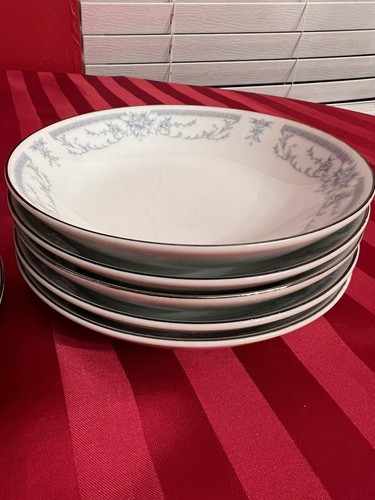 SET OF 12 PC SHEFFIELD BLUE WHISPER PORCELAIN FINE CHINA BOWLS BREAD PLATES SAUC - Picture 3 of 5