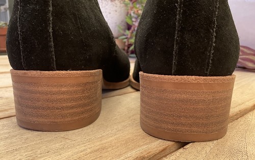 Wittner Black Leather Suede Gusset Pull On Chelsea Ankle Boots Womens Sz 36 5.5 - Picture 6 of 11