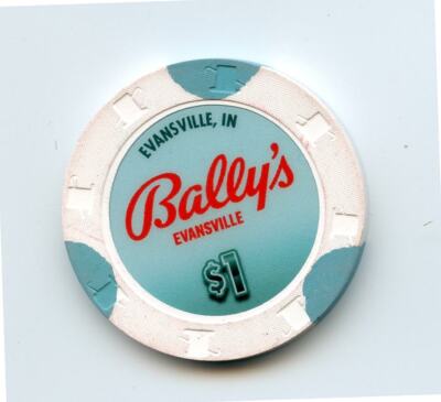 1.00 Chip from the Ballys Casino Evansville Indiana 
