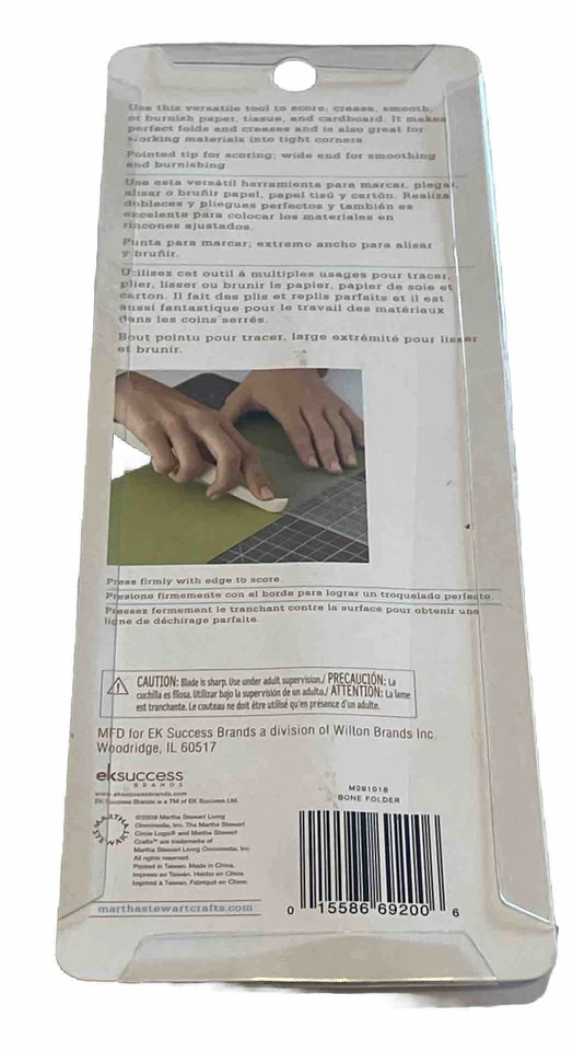 Carpeta de hueso artesanal Martha Stewart verde menta herramienta difícil de encontrar nueva Foto 4 de 4