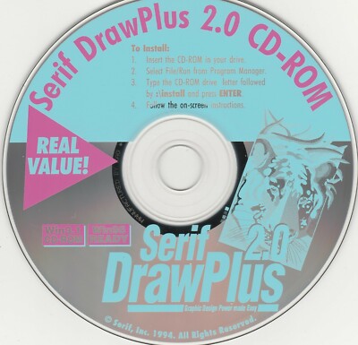 Serif DrawPlus 2.0 CD-Rom ~ 1994