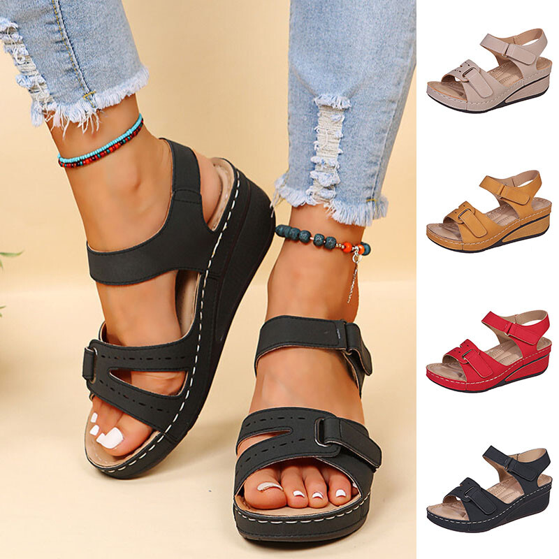 Ladies Slingback Womens Sandals Casual Orthopedic Wedge Summer Walking
