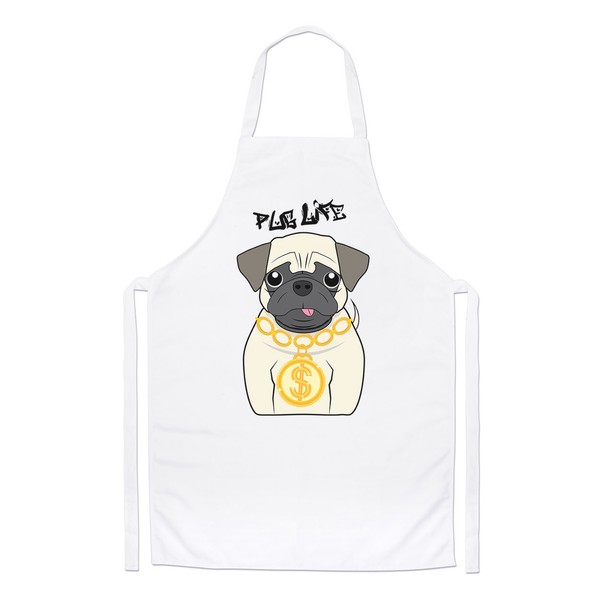 Mops Leben Hund Koch SchüRze - Welpe Lustig Kochen-image