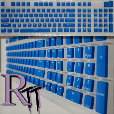 104Pcs Blue Pudding Full Size PBT Double Shot Keycaps LED Mechanical Keyboard