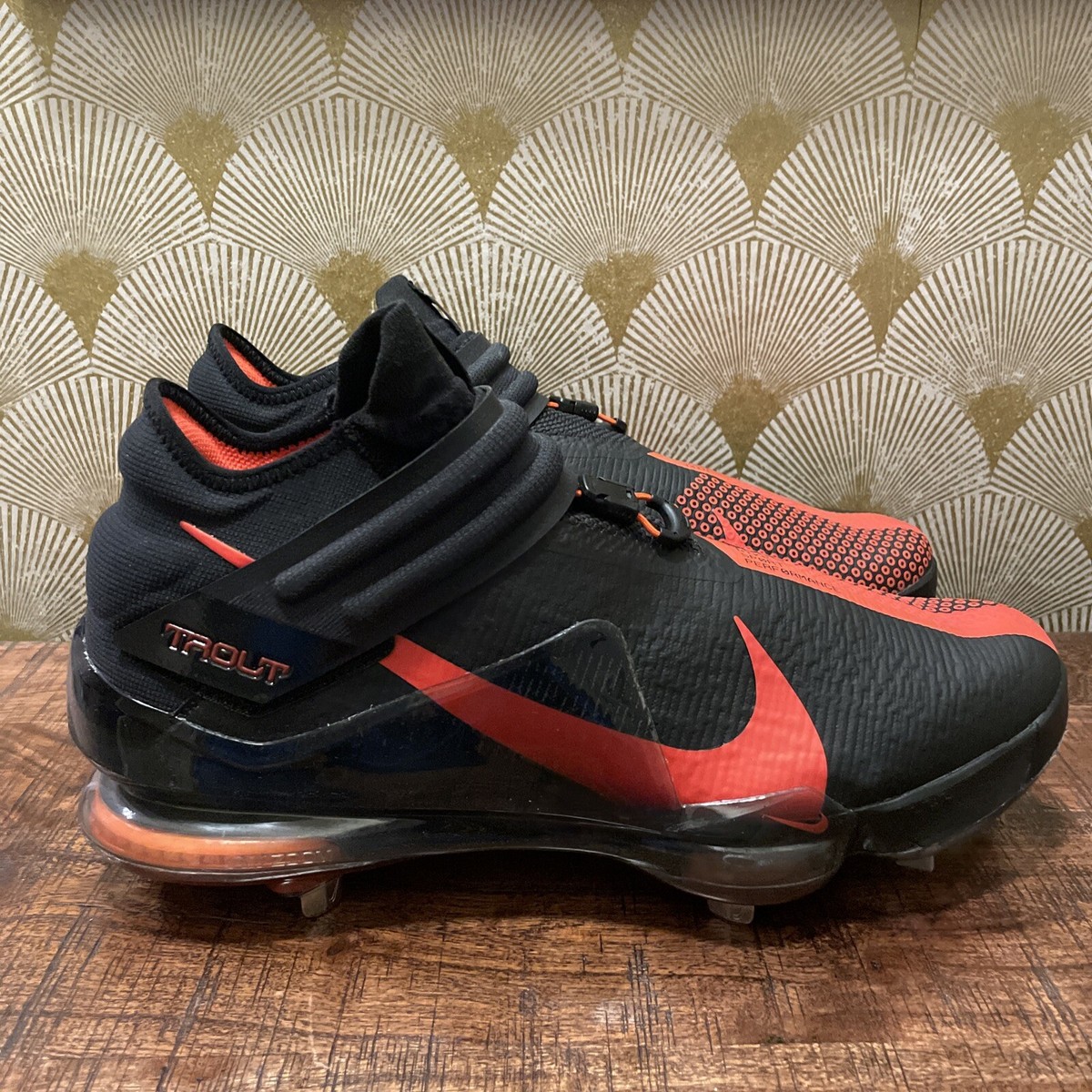 Nike Force Zoom Trout 7 Black Orange Baseball Cleats Size 13.5