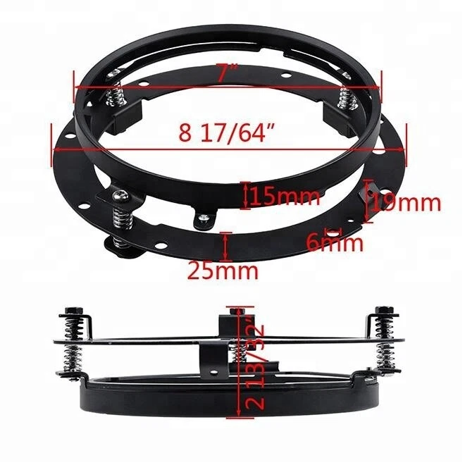 Kits de faros LED + anillos de montaje para Harley Touring Road King Electra Glide de 7" Foto 3 de 4
