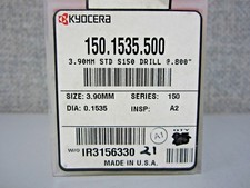 Kyocera 150.1535.500 Series-150 Drill Bits (21 pcs, Size 3.90mm, DIA 0.1535)
