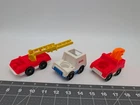 Fisher Price Little People Mail Fire Tow Truck Lot of 3 Vintage Ladder