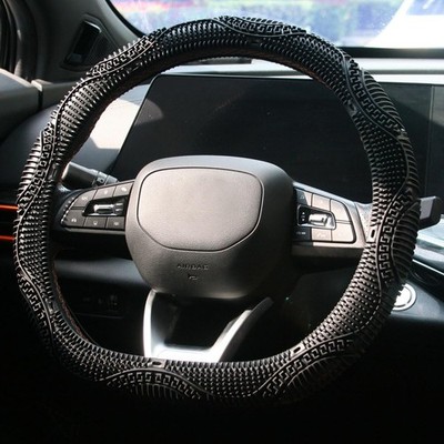 SEGADEN Massage Grip Soft Silicone Car Steering Wheel Cover Medium, Black 