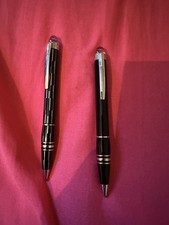 These luxury writing instruments are Montblanc StarWalker ballpoint pens,