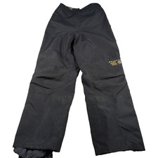 Mountain Hardware Womens Ski Snow Pants 8 Black Gore-Tex Side Zip Lined Ankles