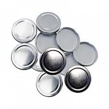 63mm Replacement Jam Jar Lids -Silver - Pack Of 12 -Fits 12oz Hexagonal Jars/1lb
