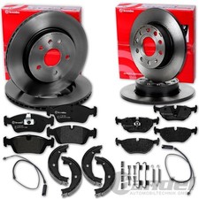 brembo BREMSSCHEIBEN + BELÄGE + HANDBREMSE VORNE+HINTEN passend für BMW 3er E46