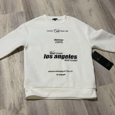 West Coast Los Angeles Venice White Sweatshirt Angel Cult XS NWT