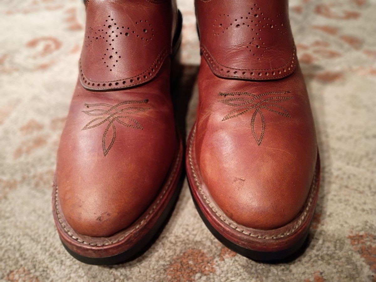 TONY LAMA SUNSET RENEGADE BROWN LEATHER BUCKAROO COWBOY 