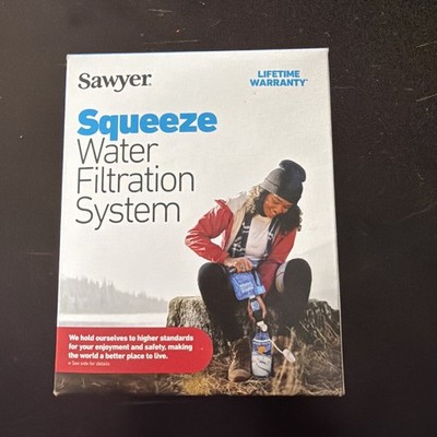 Sawyer Squeeze Water Filtration System Filter Kit w/ (2) 32oz Pouches