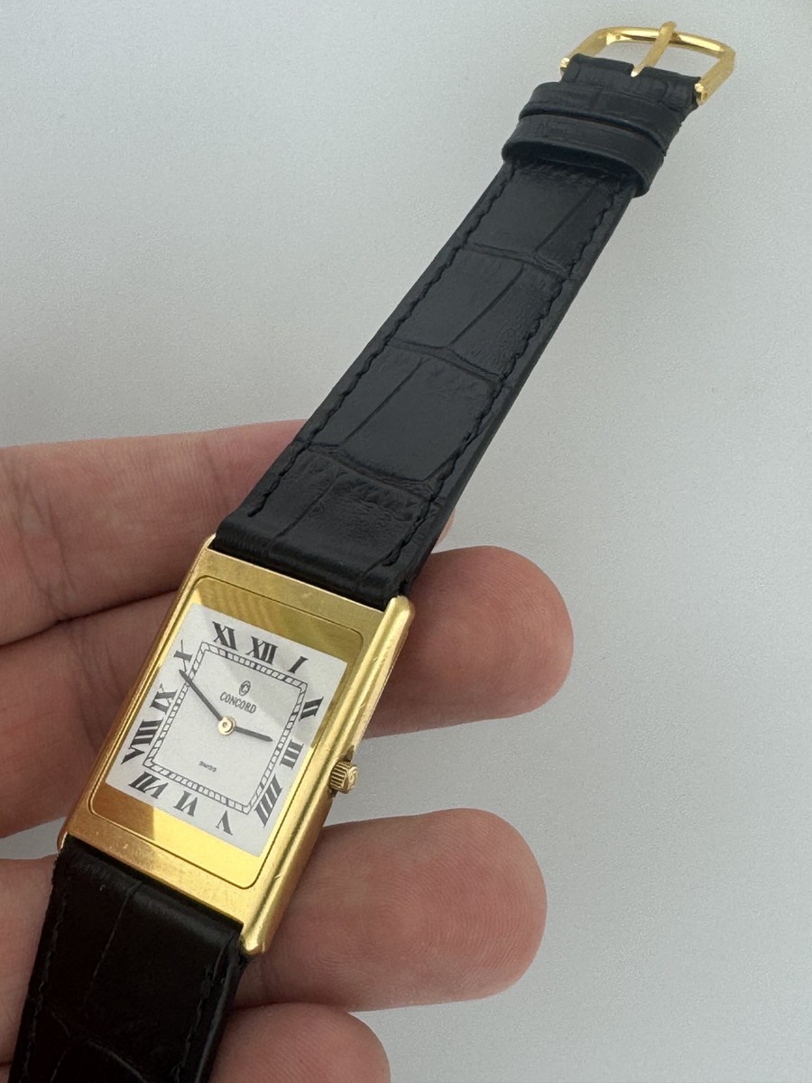 CONCORD Solid 18k Yellow Gold DELIRIUM ULTRA Slim 25x30mm  display picture 1