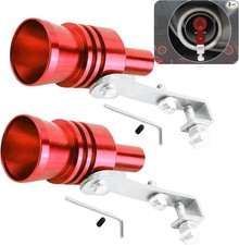 2 Pcs Car Turbo Whistle Exhaust Muffler Pipe Whistle Turbo Sound Whistle Red