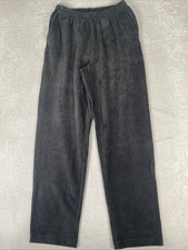 Lands' End Sport Knit Tapered Leg Corduroy Pants Womens Small 6-8 Black Pull on