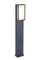 Lutec Qubo LED Pollerleuchte 18W IP54 Anthrazit Alu 75Cm Warmweiß 3000K 1100Lm
