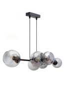 HäNgelampe KüChe Schwarz Rauchglas Metall E27 100 Cm Esstisch Pendelleuchte Lang
