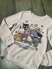 Hello Kitty and Friends Sweatshirt Light Pink Long Sleeve Pull Over Girls Sz XL