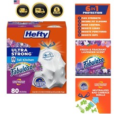 Ultra Strong 13 Gallon Trash Bags, Tall Kitchen Trash Bags 13 Gallon Size, Re...
