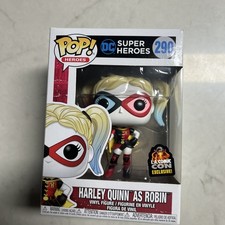 Funko Pop! Figura de vinilo DC Super Heroes #290 Harley Quinn como Robin LA Comic Con