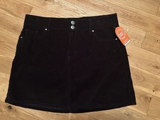 Wonder Nation Girl's Black Corduroy Skirt Size XL PLUS 14-16 NEW