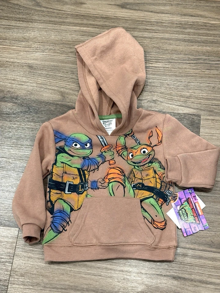 TEENAGE MUTANT NINJA TURTLES Nickelodeon Niño Gráfico Graffiti Sudadera con Capucha Nueva con Etiquetas Foto 2 de 4