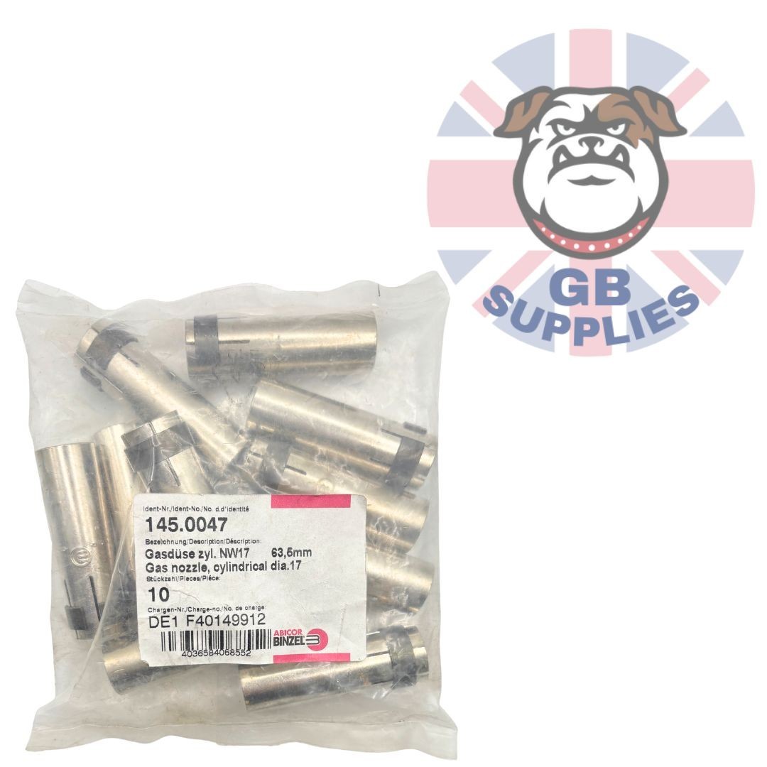 Gas Nozzle  17mm ABICOR BINZEL  145.0047 Pack Of 10