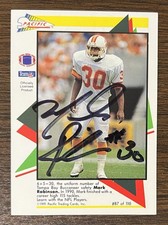 MARK ROBINSON AUTOGRAPHED 1991 PACIFIC FOOTBALL CARD # 87 TAMPA BAY BUCCANEERS