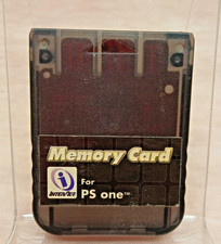PS1 InterAct Memory Card for PS One PlayStation Clear Smoke