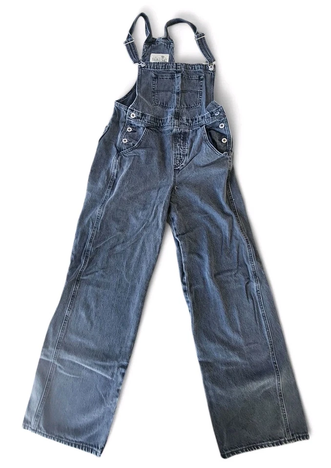 Silvertab Levi's Skate Streetwear Inspired Black Overall Bibs M Slight Distress - Image 2 of 4