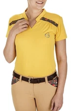 Equine Couture Women EcoRider Thea Notched V-Neck Short Sleeve Show Shirt