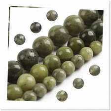 Green Jade 6mm Round Gemstone Beads for Jewelry and Crafts