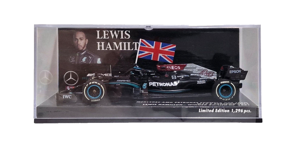 Minichamps 1:43 Mercedes W12 Hamilton Sieger British Gp 2021 Neu 410211144-image