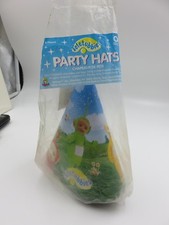 Vintage 1998 Teletubbies Party Hats Kids 8 Birthday Set Amscan New Multicolor