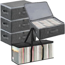 5 PCS DVD Storage Bags, Clear PVC DVD Organizer with Handle, Dustproof CD Cas...