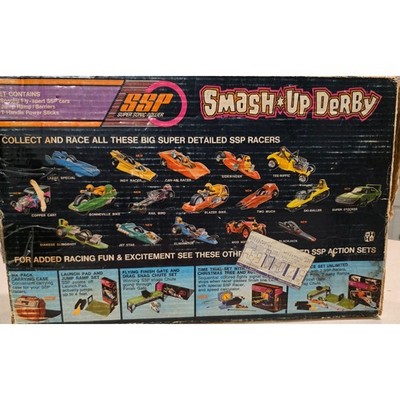 Vintage Kenner 1971 SSP Smash-Up Derby Set Blue Orange Cars
