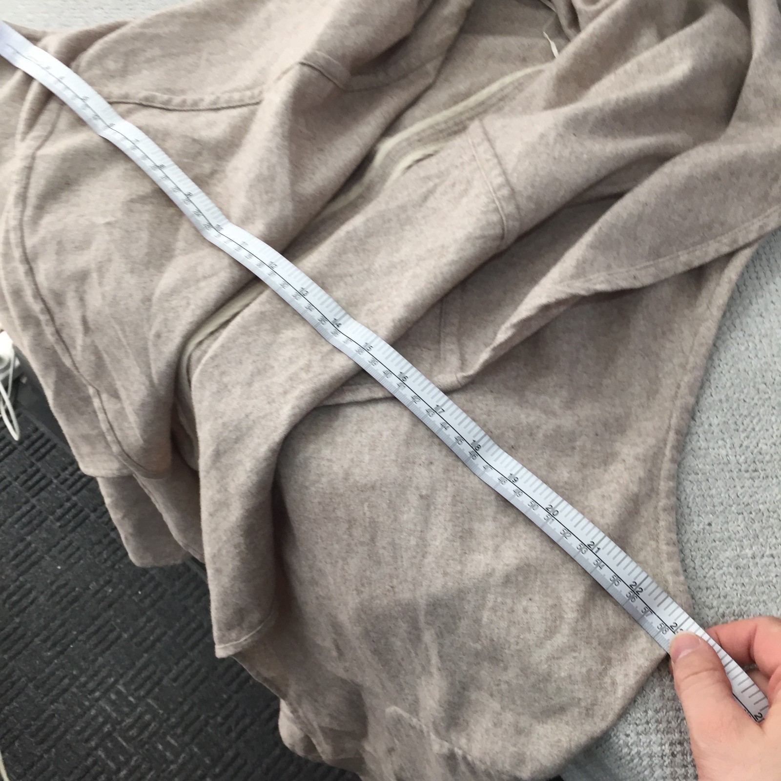 Cloth womens trench vest size 14 beige wool blend sleeveless 118260