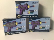 3 Zius DIY Assembly Kit Mini Dart Blaster New In Sealed Boxes.