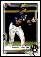 2021 Bowman Prospects Freddy Zamora Milwaukee Brewers #BP-2