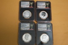 2014 KENNEDY 50TH ANNIVERSARY SILVER 4-COIN SET NGC PF70/PF70/SP70/SP70