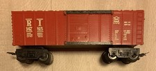Marx Train - Rock Island 147815 sliding door Box Car - Deluxe Trucks - O Gauge