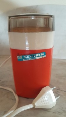 Retro: elektrische Kaffeemühle, orange, ''Severin'', 70er Jahre