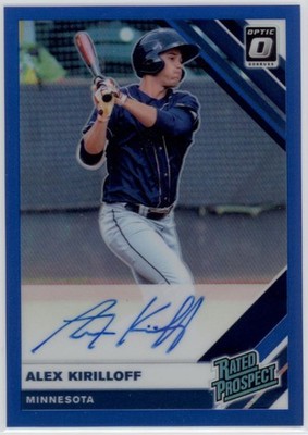 2019 Alex Kirilloff Optic Rated Prospect Blue Auto RC /75 #RPS-AK (G456)