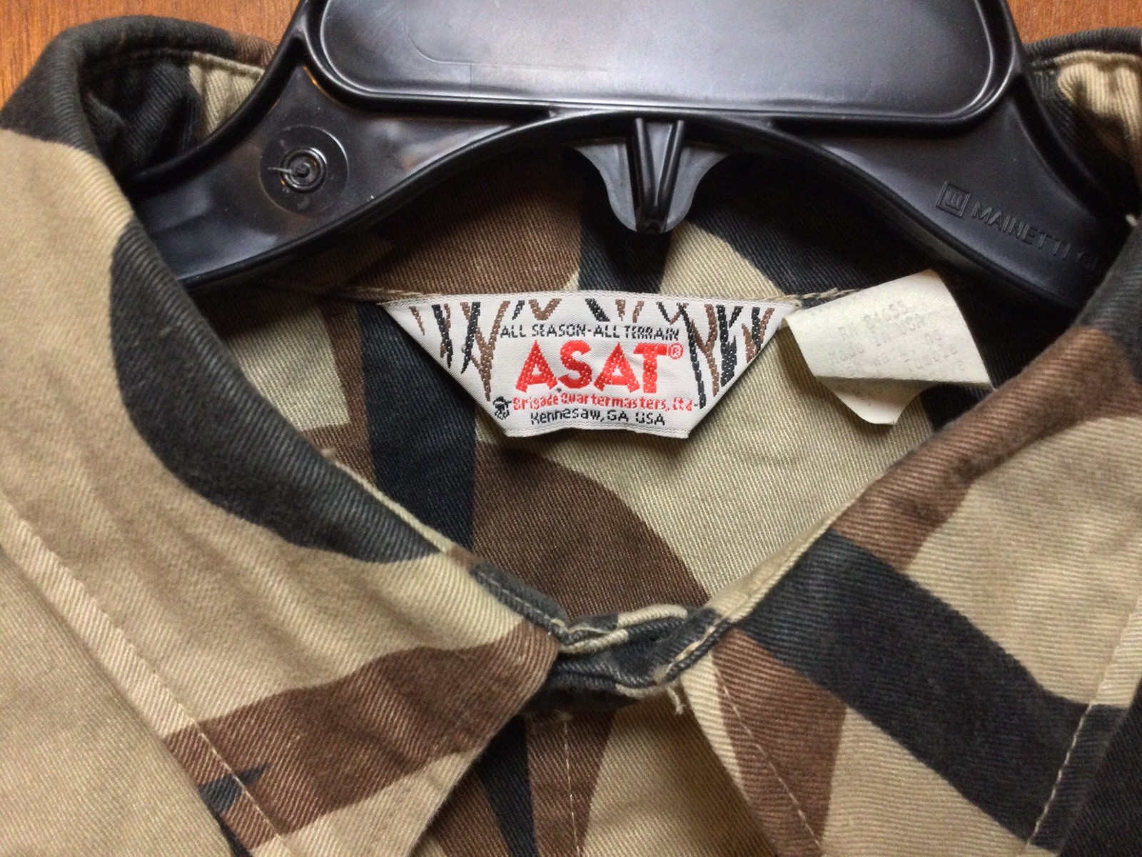 Vintage ASAT Camouflage Button Up Heavy Field Cotton Shirt Mens XXL Hunting USA